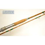 Dawsons of Bromley Medina swing tip split cane rod – 8ft 2pc with red agate butt and tip guides –