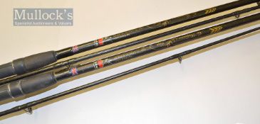 DAM, Germany Rods (2): Pair “Andy Little” Carbon Carp rods, 12ft 2pc 3lb test MOD Used