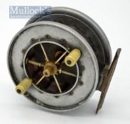 Allcocks Aerial The Popular alloy centre pin reel – 3.5” dia with smooth brass foot, on-off