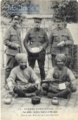 India & Punjab – Sikhs and European Officers original vintage WWI military postcard of a Sikh