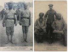India & Punjab – Sikh Troops in France in WWI Postcards Two original vintage First World War