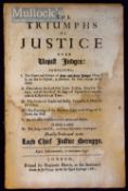 1681 ‘The Triumphs of Justice over Unjust Judges’ - exhibiting I. The names and crimes of four and