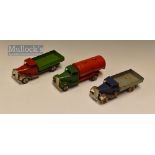 Triang Minic Clockwork Tinplate Selection to include 2x Delivery Van and one Fuel Tanker, all