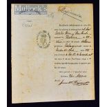 Cuba - c1890 Death Certificate of a black ("moreno") tobacconist ("tabaquero") from Habana -