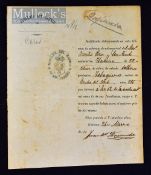 Cuba - c1890 Death Certificate of a black ("moreno") tobacconist ("tabaquero") from Habana -