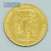 Munzen & Medaillen Gold Medallion Sir Winston Churchill in 21.6ct / .900 gold, 20mm diameter
