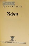 Germany - Rudolf Hess Reden Signed 1938 Book – first edition, with hand written inscription to