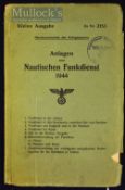 Germany - WWII - 1944 Facilities for Nautical radio Service – [Anlagen zum Nautishcen Funkdienst],