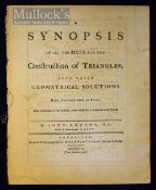 1773 A Synopsis of all Data for the Construction of Triangles, from which Geometrical Solutions have