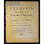 1773 A Synopsis of all Data for the Construction of Triangles, from which Geometrical Solutions have