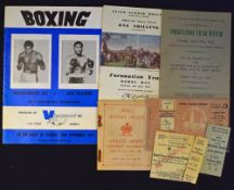 Selection of Sports Memorabilia to include 1975 Famous boxing match Muhammad Ali v Joe Frazier ‘