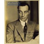 Autograph – Buster Keaton (1895-1966) Signed Photograph in black and white, inscribed ‘I’ll see