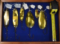 Lures – Collection of U.S, Canada and Great Lakes spoons (6) – makers incl Pflueger; 2x Hendryx;