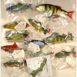 Lures - Collection of various user fish lures (12) – mostly Renosky Lazer fish spoons plus 2x Dam