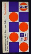 1968 International Gulf London Rally programme 1st July to 6th July 1968 complete with addendum