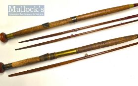 2x early Playfair Grant’s Patent Spliced Vibration Salmon Rods – 10ft 2pc spinning rod fitted with