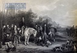 Sir Francis Grant “The Shooting Party- Ranton Abbey” Engraving - A fine engraving recalling one of