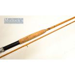 J S Sharpes Scottie Aberdeen The Margret No.2 brook split cane spinning rod – 7ft 6in 2pc fitted
