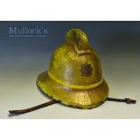 Vintage Fireman’s Helmet – Shropshire Fire and Rescue marked 291 with leather inners and strap