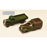 Dinky Toys 25 Series Wagon Diecast Model in green together with an interesting Arro Commer Van in