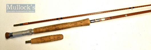 JS Sharpe Ltd Aberdeen impregnated cane sea trout fly rod- The Scottie made for Farlow 10ft 2pc,