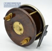 D Slater’s Patent 3058 Combination reel – 4.5” dia ebonite and brass star back reel with nickel