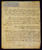 c.1780 Manuscript Medical Receipt entitled ‘A Genuine Receipt to make the true Eau de Luce’ an