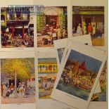India & Punjab – 10x Colour Plates by Mortimer Menpes c.1910 various portraits of street scenes,