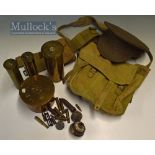 Selection of Military Items To consist of 1937 Pattern webbing, WWI & WW2 Shell cases together