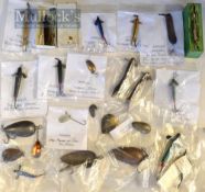 Collection of various early lures (27) – makers incl 10x Hardy incl Greenwell, boxed Pennell,