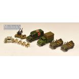 Britains Military Diecast Model Toys to include Ambulance and lorry, plus Benbros Jeeps, Charbens