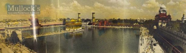 India – 1928 Panoramic Photograph View Of The Golden Temple, Umritsar, Punjab – appears with Hand