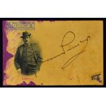 Autograph - Giacomo Puccini (1858-1924) Signed Postcard with vignette of Puccini to front, signed to