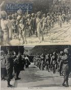 India & Punjab – Sikh Troops heading to Front in WWI Postcards Two original vintage First World