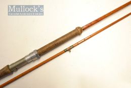 Hardy Bros “The No. 2 L.R.H Spinning” rod – 9ft 6in 2p palakona split cane – top section fitted with