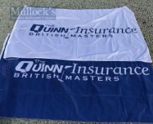 2006 – 2008 British Master Golf Tournament Flags: masters flag having sponsors name Quinn Insurance
