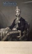 India – His Royal Highness The Maharaja Dhuleep Singh Steel Engraving 1890 by D.J Pound, with