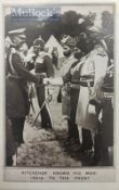 India & Punjab – Lord Kitchener meeting Sikh Troops Postcard original vintage postcard of Lord