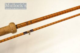 B James and Son England Richard Walker Mk IV Avon split cane rod – 10ft 2pc with red Agate butt