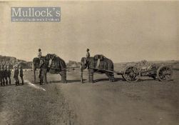 India – ‘One of the Guns of an Indian Heavy Battery on Parade’ Print with detail on reverse, from