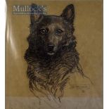 Clifford Ambler 1886 – 1965 - Dog artist original pastel drawing 35 x 33cm mounted