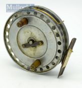 Early W.F Homer Maker Forest Gate London “Flick-Em” alloy trotting centre pin reel – 4 1/8” dia -