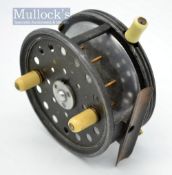 Forrest & Sons Makers Kelso “The Tweed” alloy salmon fly reel – 4” dia – brass pillared drum core,