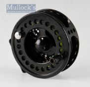 Okuma Intergrity 1 black anodized salmon fly reel – 4.25” dia, 10/11# - fully ventilated c/w capstan