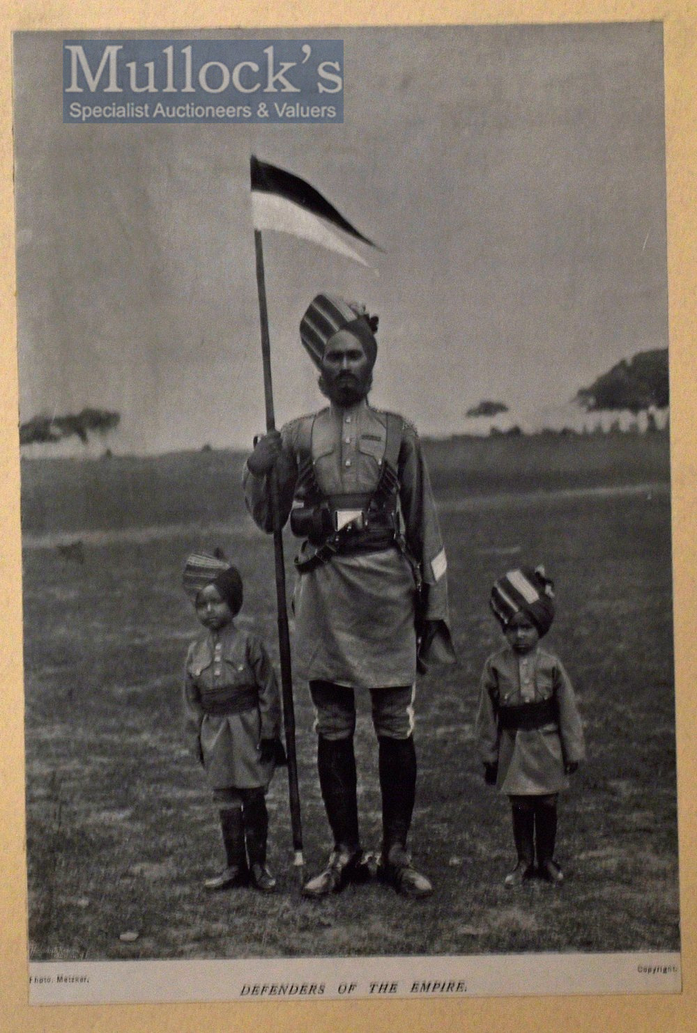 India – ‘Defenders of the Empire’ 1st Madras Lancers Print from a Military Journal 1899, 26x18cm, on