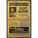 Poster advertising ‘Adolf Hitler Mein Kampf’ – Understand Hitler from his book, promoting his