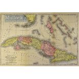 Cuba – Map of Cuba, it’s Provinces, Railroads, Cities, Towns, Harbours, Bays etc. – by Mast