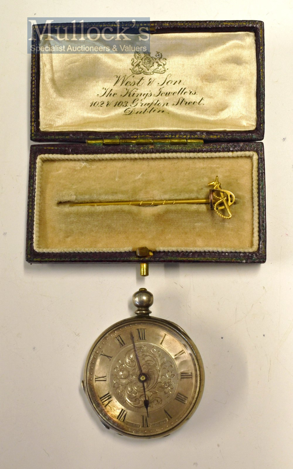 Muret Geneve Fob Pocket Watch stamped 20176 internally, stamped with maker’s mark internally, with