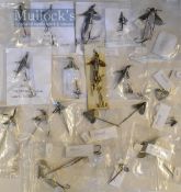 Collection of various early dead bait mounts (21) – makers incl 9x Hardy, 7x Archer pat Stamped