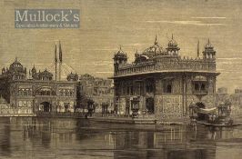 India & Punjab – ‘The Golden Temple of Umritsur’ Original Engraving 1875 of Sikh Temple from